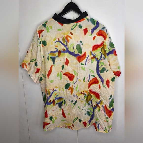 Zanzea Water color Cotton/Rayon Abstract Shirt.  US XL. Lightweight Short Sleeve - Picture 3 of 14